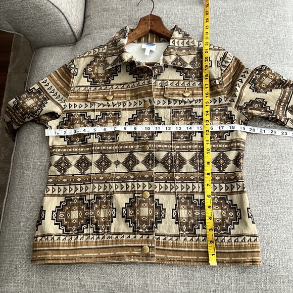 NWT Diane Gilman Southwestern Aztec Desert Print Jacket - Picture 8 of 9
